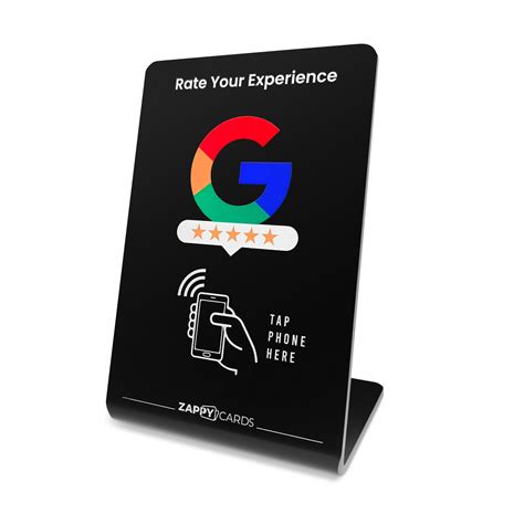 ZappyCards NFC Google Review Stand Touch 